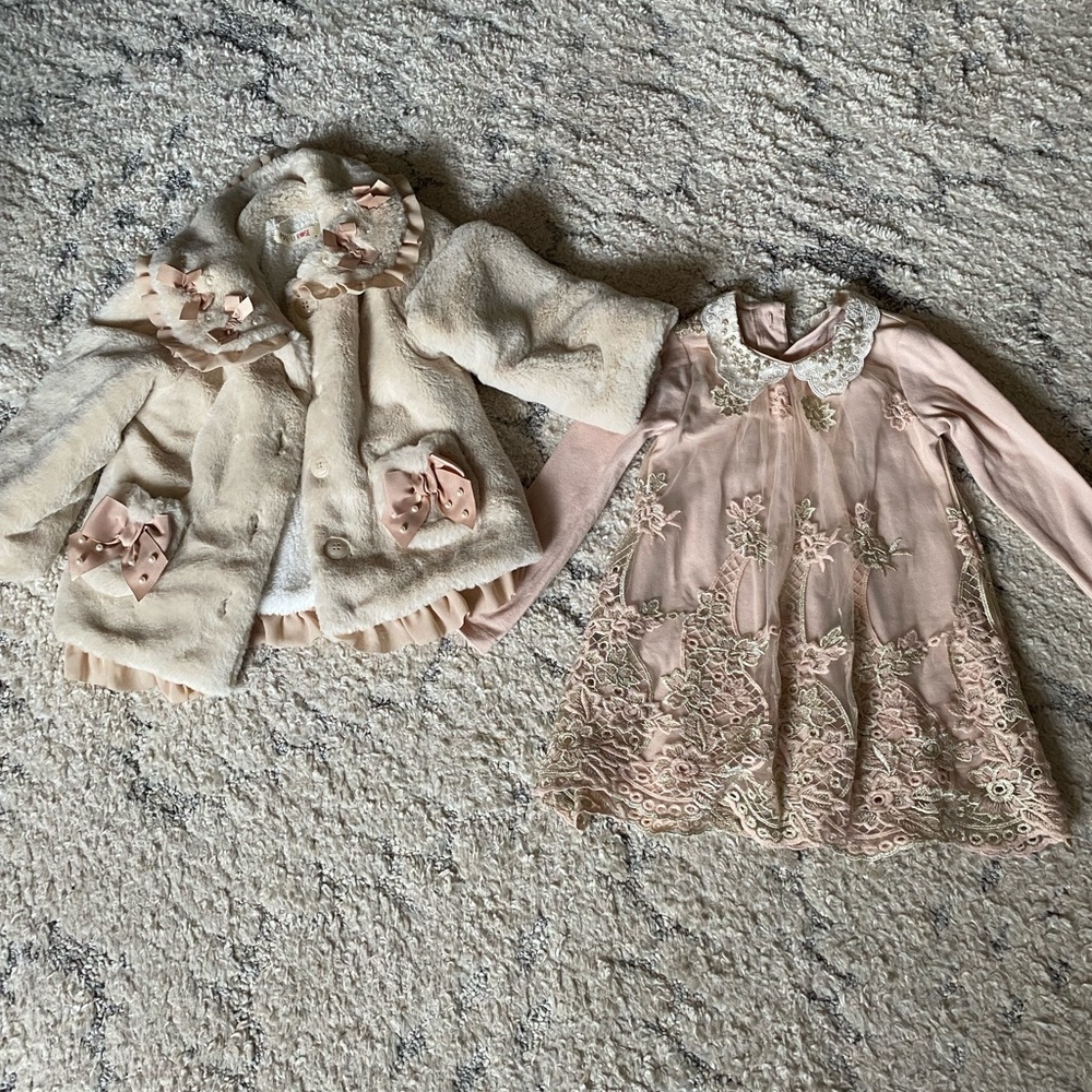 Adorable dress and matching coat set 2t
